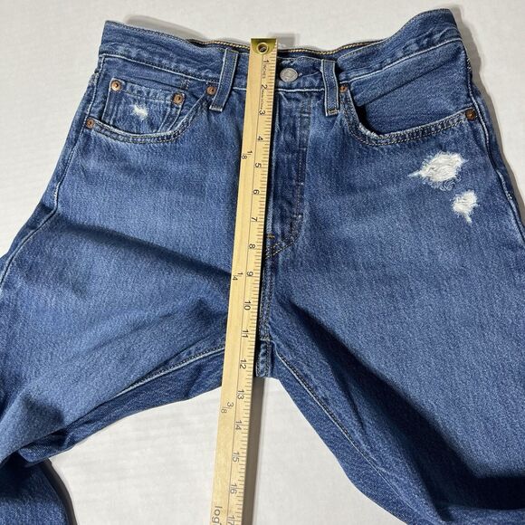 Levi's Jeans Women's Blue 721 High Rise Big E Skinny Denim Size 27x28 - Picture 15 of 16